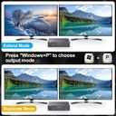 8K@60Hz KVM Switch 2 Monitors 2 Computers 4K@120Hz,HDMI+DP Dual Monitors KVM Switches for 2 PC Sharing 2 Monitors with 4 USB 3.0 Ports,with Wired Remote, USB Cables