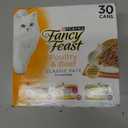 Fancy Feast Poultry and Beef Feast Classic Pate Collection Grain Free Wet Cat Food Variety Pack - (Pack of 30) 3 oz. Cans