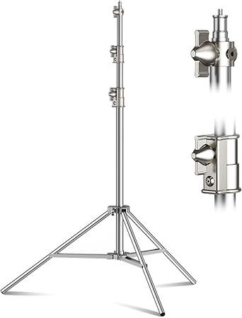 Amazon.com : Anautin 9.2 FT Stainless Steel Light Stand Photography, 1 Pack Heavy Duty Photography Tripod Stand with 1/4 to 3/8 Screw Adapter for Strobe,LED Video Light,Ring Light, Monolight, Softbox : Electronics