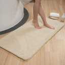 Luxury Quick Dry Non-Slip Bathroom Rugs24'' x 47'' Beige Highly Absorbent Washable and Ultra Soft, Extra Thick Fluffy Bath Mats for Shower/Kitchen/Bathtub Floor (Dawn Dunes)