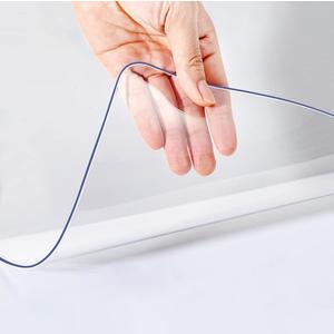 8X48 Inch Clear PVC Table Cover 1.5mm Thick Crystal Table Topper Protector Rectangular Vinyl Plastic Desk Pad Transparent Tablecloth for Side End Table Night Stand Dresser