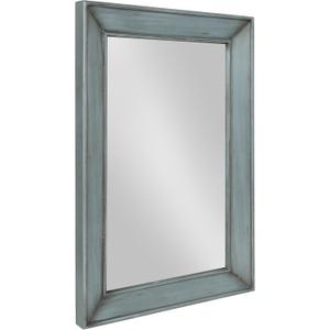 Kate and Laurel Yuda Wooden Rectangle Framed Wall Mirror, 23.5x35, Blue