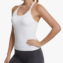 MathCat Seamless Workout Tank Tops with Built in Bra，Racerback Athletic Tank Tops Ribbed Soft Yoga Shirt Size XS