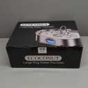 3.4Gal Dog Water Fountain for Large Dogs, 13L Stainless Steel Large Pet Fountain with Deeper & Wider Drinking Area, Automatic Dog Water Bowl Dispenser with Water Window & LED, Super Quiet (Silver)