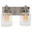 Wood Grip Bathroom Vanity Light Fixture - Bath Interior Lighting (Brushed Nickel, 2 - Lights)