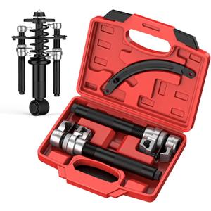 Coil Spring Compressor Tool Automotive 2 pcs Heavy Duty Macpherson Strut Spring Compressor Set with Safety Bracket Compressor Set with Safety Bracket for Car Truck ATV UTV, 2200 LB Capacity