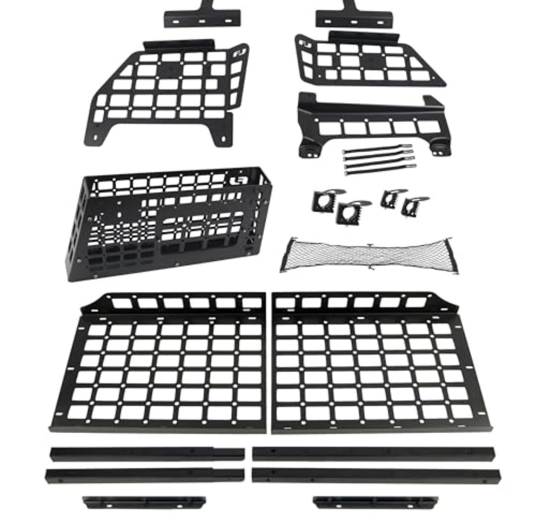 Car Accessories Modular Storage Molle Panel System Trunk Shelf Interior Luggage Carrier Rack Trunk Organizer (Whole Kit) 4RUNNER