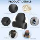 Lumbar Support Pillow with Fixed Chuck | Ergonomic Memory Foam Cushion | Washable Cover | Back Pain Relief & Posture Improvement | Fits Car/Office/Gaming Chairs/Wheelchairs & Home