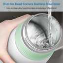 Portable Milk Warmer & Mixer, Cordless Travel Bottle Warmer for Breastmilk, Formula or Water, 10 oz Big Capacity, Big Battery Capacity for Journey, Calienta Biberones Porttil (white-02)