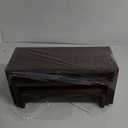 Display Wood Risers Wooden Stand 3 Tier Wood Racks Decorative Rectangular, 2 Set 6 Piece Cupcake Stands Cologne Perfume Organizer Showcase Items(Brown)