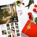 4 x 2026 Wall Calendar,Calendar 2026, November 2025 - December 2026, Wall Calendar Pathways, 12" x 24" Opened,Full Page Months Thick & Sturdy Paper for Calendar Organizing & Planning