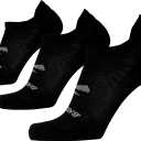 Brooks Run-In No Show Socks I Men & Women Performance Athletic Running Socks I Comfort Fit (3-Pack Set) (Black, M)