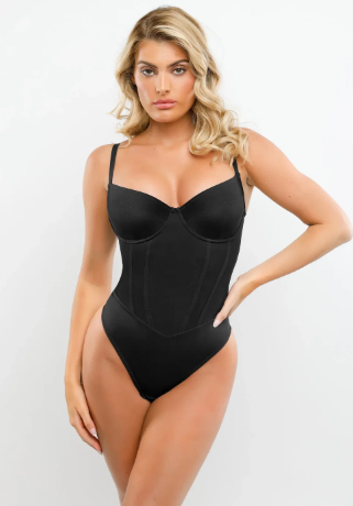 Popilush Bodysuits for Women Tummy Control Shapewear Corset Tops Large