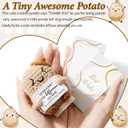 4 x Thank You Gifts for Women Emotional Support Crochet Plush, Administrative Professional Day Gifts Easter Basket, Handmade Potato Crochet Employee Appreciation Gift Set for Teacher Women Coworker Nurse