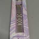 Minyee Compatible with Apple Watch Band 41/40/38/44/45/46/49/42mm Women, Dressy Stainless Steel Metal Adjustable Chain Strap Link Bracelet Wristband for iWatch Series 11 10 9 8 7 6 5 4 3 2 1 Ultra SE (Starlight)