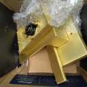 Gold Door Handle Interior,Privacy Door Handles for Bathroom, Satin Brass Heavy Duty Door Lever