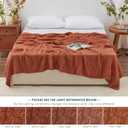 Love's cabin 100% Cotton Muslin Blanket, 6 Layer Lightweight Breathable Gauze King Size Blanket 108 x 90 Inches, Soft Summer Blanket for Bed, Orange