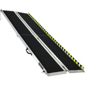 Huayaw Wheelchair Ramp 8FT, Anti-Slip Aluminum Folding Handicap Portable Ramp, Wheelchair Ramps for Home Steps, Stairs, Doorways, Scooter Ramp