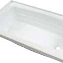 Lippert Replacement 24" x 46" White Bathtub with Right Drain, Scratch-Resistant ABS Acrylic for RVs, Travel Trailers, 5th Wheels, Motorhomes - W2446RHSPK