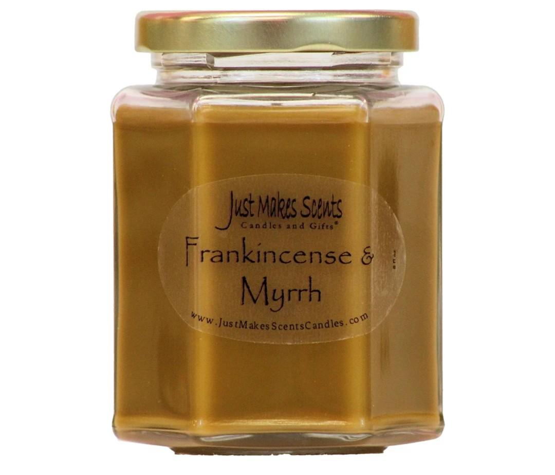 Frankincense & Myrrh Scented Blended Soy Candle (8 oz)