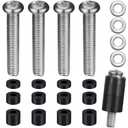 Upgraded M8 Screws Kit for Samsung TV  45mm + 6 Length Options, TV Mounting Screws with Washers & Spacers, Fits Most 4185 VESA Mount TVs
