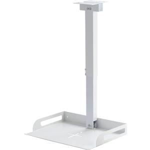 Universal Ceiling Mount with Tray for Projector/Camera,Wall/Ceiling Mounting, No Hole Installation, Height Adjustable 11.4-22inches, in-Tube Cable Routing (White)