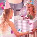 3 x 13" Large Pink Bow Birthday Gift Bag (Including Card, Tissue Paper, Envelope And Sticker), Pink-Themed Birthday Party Supplies, Suitable For Girls' Birthdays, Baby Showers, Weddings And Bridal Showers