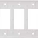 Leviton 3-Gang Decora/GFCI Device Wallplate, 80611-W, White
