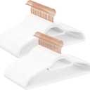 SONGMICS Velvet Hangers, Set of 60 Clothes Hanger with Rose Gold Swivel Hook, Non-Slip, and Space-Saving, 0.2-Inch Thick, 17.1-Inch Long for Coat, Shirt, Dress, Pants, Tie, Cloud White UCRF0021W01