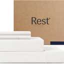 REST Evercool+ Cooling Sheet Set, Queen Size, Arctic White, Breathable Bed Sheets for Hot Sleeper and Night Sweats, with Pillowcases, with Ionic+ Self-Cleaning Silver Yarn for Sensitive Skin, 4PCS (Queen, Arctic White)
