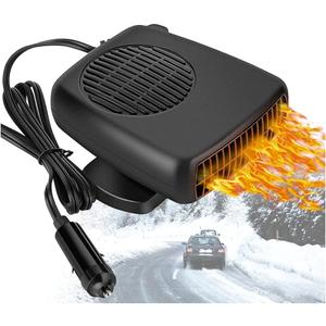 Car Heater Fan, Portable Electronic Auto Fan Heater 12V 150W 2 in 1 Heating/Cooling Function Fast Heating Car Defrost Defogger