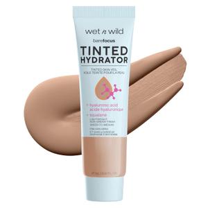 wet n wild Bare Focus Tinted Hydrator Tinted Skin Veil, Lightweight Buildable Coverage with Hyaluronic Acid & Vegan Squalane, Semi-Matte Finish, Cruelty-Free -Tan Medium Deep (0.91 Ounce (Pack of 1))