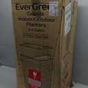 Mueller Janska M-Resin Heavy Duty Tall Planter, Indoor/Outdoor Grande Plant, Tree, Flower Pot, 2-Piece Set, 24, Modern Design, Built-in Drainage, Dark Gray (24 x 11.5")