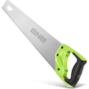 DNA MOTORING 17in Bi-Ground Teeth Hand Saw, Universal Hand Cuts Saw, Wood Saws for Pruning, Trimming Branches,Garden, Camping, Lawn, w/TPR Handle,TOOLS-00589