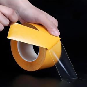 Ultra-Thin Clear Double Sided Adhesive Tape 2 Inch x 85FT Heavy Duty Two Side Strong Sticky Mounting Tape, for DIY Arts & Crafts, Rug Non-slip, Anti Cat Scratch, Paste Wall Decoration, CNC Woodworking