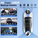BOXGVO Wireless Carplay Screen for Car with 4K Dash Cam, 9" Portable Carplay & Android Auto, Car Touchscreen with 1080p Backup Camera, GPS/Voice Control/FM//Mirror Link/Bluetooth