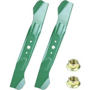 2 Pack 942-04244A Mower Blades with 712-0417A Blade Nuts for XT1 LT46 LTX1045 LTX1046 XT1 46 RZT L46 LT2000 Replaces Cub Cadet 46 inch Mower Blades 742-04244A 742-04290A 942-04290A High Lift