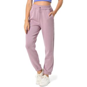 Colorfulkoala Women's High Waisted Ultra Soft Velvra Modal Joggers Running Sweatpants Casual Lounge Pants with Pockets (Elderberry)
