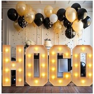 Aurelema 4 Pcs HOCO Decorations 2025 4ft HOCO Marquee Letters for Homecoming Night Decorations Light up Letters for Kindergarten Preschool Senior High School College Foam Board Homecoming Party Aurelema 4 Pcs HOCO Decorations 2025 4ft HOCO Marquee Letters for Homecoming Night Decorations Light up Letters for Kindergarten Preschool Senior High School College Foam Board Homecoming Party