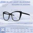 Reading Glasses for Women, 3 pack Fashion Oversized Blue Light Readers for Women, Spring Hinge Cat Eye Glasses Anti Eyestrain (A1 Black Tortoiseshell Purple, 2.25)