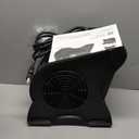 Lasko Pivoting High Velocity Portable Utility Fan - 12" - U12104 - Black | Adjustable Air Mover Blower Fan for Bedroom, Office Desk, Garage, and Home, With 2 Outlets 120V, 3 Speeds