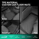 Floor Mats for Chevy Malibu: 2016 2017 2018 2019 2020 2021 2022 2023 2024 2025 All Weather TPE Black Automotive Car Accessories for Chevrolet Malibu 16-25 (Set of 4 Mats)