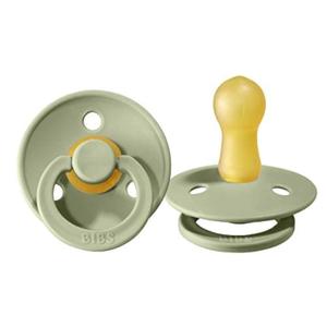 BIBS Pacifiers Colour Collection | Natural Rubber Baby Pacifier | Set of 2 BPA-Free Soothers | Made in Denmark | 18+ Months (Pack of 2) | Sage (18+ Month (Pack of 2))