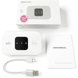 Mobile Hotspot, Portable Travel Router 150Mbps High Speed SIM Card (Not Provide) Hotspot Device 4G Strong Coverage Mobile Internet Router for Car Home Office Travel