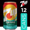 3 x 7UP Tropical Zero Sugar Soda, 12 fl oz cans, 12 pack (EXP 10/11/26)