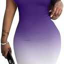 Nimsruc Womens Summer Casual Sexy Short Sleeve Bodycon Dress Basic Pencil Midi Club Dresses, Large