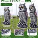 8 Pack Owl Decoys to Scare Birds Away, Fake Owls Scarecrow Yard Lawn Sign with Stakes Pest Repellent Bird Deterrents Waterproof Plastic Owls Decorations for Gardens Patio Outdoor(1 Pattern)