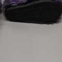 QMFUR Women's Furry Faux Fur Boots Fuzzy Fluffy Mid Calf Snow Boots Suede Warm Fur Lined Booties Flat Fashion Boots (8, Purple)