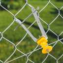 Tondiamo Chain Link Insulator Electric Fence Stainless Steel Insulator T Post Extender Wire Holders for Chain Link and Studded T & U-posts Tubing(Yellow,50 Pcs)