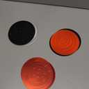 Outus 72 Pieces Wall Stickers Decor Acrylic Circle Mirror Removable Red and Black Wall Decor Round Dots Bulk DIY Red Living Room Decals Modern Art Murals for Home Bathroom Bedroom Decoration